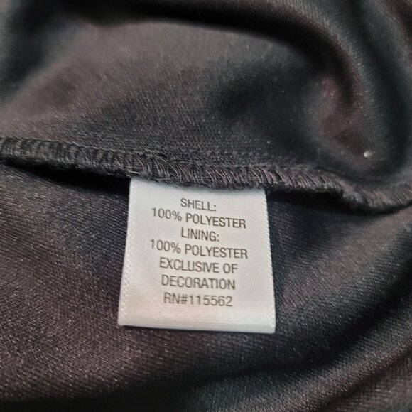 Disney Beauty and the Beast Dress Womens Sz M Black Chiffon Novelty Print Zipper - Picture 12 of 15